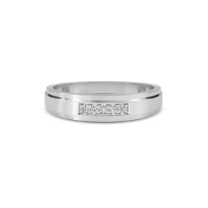 Bague en diamant rond intemporelle pour homme, finition polie élégante, style luxueux, cadeau parfait, à porter tous les jours, bague statement - Product Image 1
