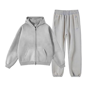 Conjunto Deportivo al por Mayor para Hombre, Sudadera con Cremallera de Manga Larga y Pantalones, Conjunto de 2 Piezas, Talla Grande, Conjuntos Deportivos Transpirables de Invierno - Product Image 1
