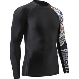 Camiseta de Compresión para Hombre, Estilo MMA, BJJ, Ajustada, de Secado Rápido, Tejido Elástico de Poliéster y Spandex, Transpirable, Elegante, para Entrenamiento y Fitness - Product Image 5
