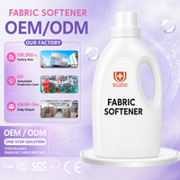 Lessive liquide concentrée parfum thé blanc et adoucissant textile 1L pour l'entretien domestique