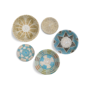 Vietnam gros bohème jonc de mer décoration murale panier en bois fait à la main ferme Boho Accent Art cintre pour tenture murale - Product Image 3