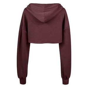 Vente à chaud de sweat à capuche court grande taille pour femmes respirant à manches longues sweats à capuche au prix d'usine - Product Image 2
