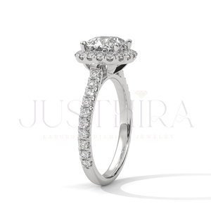 Elongated Cushion D color VVS1 Clarity Cut Moissanite Premium Diamond Solitaire Hidden Halo Engagement Ring Gift For Her - Product Image 5