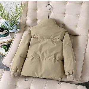 Chaqueta Corta Acolchada de Invierno para Mujer, Transpirable, de Punto, Rellena de Algodón, Holgada, con Cierre y Manga Larga - Product Image 4