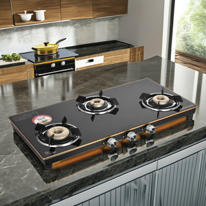 Estufa de gas de mesa de 3 quemadores Cocina de acero inoxidable para el hogar y el hotel Encimera compacta de GLP con fácil instalación y alta eficiencia - Product Image 2