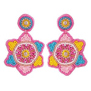 Pendientes de borla bohemios hechos a mano para mujeres y niñas, joyería de gota con cuentas ligeras, ajuste de tarjeta, forma de mariposa de moda para bodas - Product Image 1