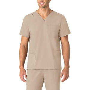 Top transpirable para hombre con impresión de logotipo personalizado y bordado uniforme médico cómodo y elegante para el cuidado de la salud - Product Image 1