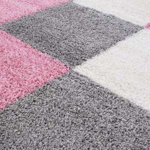 Boho Geometric Pink <b>Flat</b>-Weave <b>Rug</b> for Living Room Hallway Entryway - Product Image 2