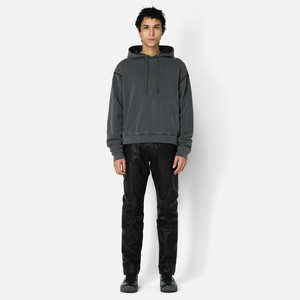 Sudadera con capucha vintage lavada con ácido para hombre 100% algodón polar diseño de logotipo personalizado de gran tamaño en blanco con patrón de impresión sólida - Product Image 4