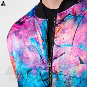 Chaqueta de bombardero para hombre con sublimación frontal de invierno con logotipo personalizado, tela de lona a prueba de viento de alta calidad, precio al por mayor - Product Image 3