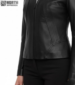 Vente en gros de vêtements d'hiver pour femmes à la mode veste en peau de mouton pour femmes/vestes en cuir pour femmes vêtements d'hiver pour femmes - Product Image 5