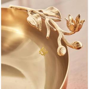 Cuenco de Metal de Color dorado para Chocolate, cuenco para servir dulce de diseñador hecho a mano, tamaño personalizado, plato elegante para dulces y dátiles - Product Image 3