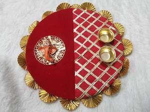 คุณภาพสูงสารพัน Pooja Thali สําหรับ Raksha Bandhan เทศกาลตกแต่งสําหรับพระพิฆเนศชุดสี่วันที่และวันเกิดฉลอง - Product Image 5