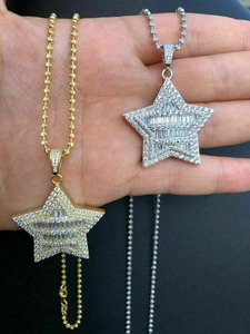 จี้เพชรโมอิส925ขโมยพลอยสีเงินประดับหินอัญมณีฮิปฮอป - Product Image 3