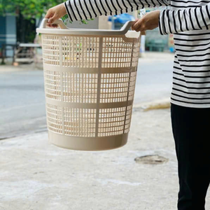 Paniers à linge empilables en plastique pour le rangement des vêtements, design minimaliste, matériau PP, organisateur de type vertical - Product Image 6