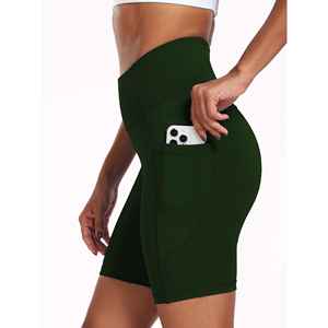 Shorts de yoga sans couture pour femme, taille haute élastique, respirants, séchage rapide, coupe en V, pour entraînement et gym, personnalisables - Product Image 2