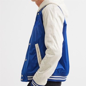 แจ็กเก็ตเบสบอลวิทยาลัยผ้าคอตตอนสำหรับผู้ชายแจ็คเก็ตบอมเบอร์ไซส์พิเศษงานปักตามสั่ง - Product Image 2