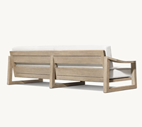 Muebles de teca para exteriores sasánida, diseño escandinavo de mediados de siglo, sofá de teca Sebastian