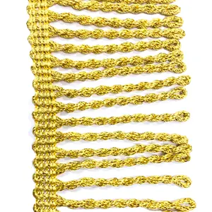Wholesale Metallic Bullion Fringe Lace Trim For USA Flag And Cloths