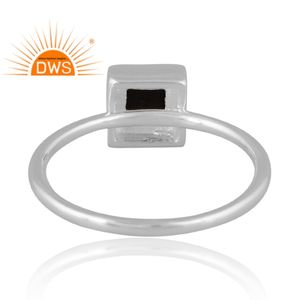 แหวนพลอยโอนิกซ์สีดำธรรมชาติเงินสเตอร์ลิงเครื่องประดับออกแบบได้ตามต้องการของขวัญสำหรับผู้หญิงสำหรับผู้หญิง - Product Image 2