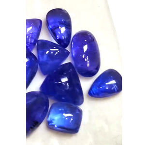 Haute 10 pièces naturel Tanzanite Cabochon 9mm-20mm taille libre poire coussin ovale trillion Rectangle 63 Cts fabrication de bijoux en vrac - Product Image 2