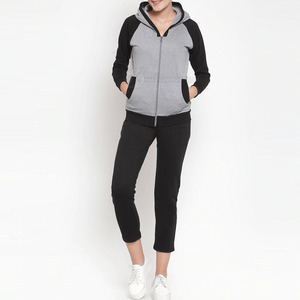 Women's Customizable 100% Cotton Tracksuit <b>Set</b> Stand Collar Solid Casual <b>Knitting</b> Breathable Quick Dry Workout Running One <b>Set</b> - Product Image 1