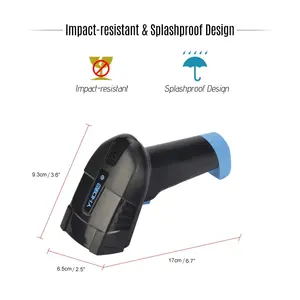 2D Barcode Scanner With Stand USB 2.0 Wired QR Code Imager Automatic Barcode Reader Handhold Scanner Gun With USB Cable