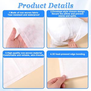 Hôpital Clinique Dentaire Hôtel Spa Écologique Non-tissé Tissu Non Tissé Taie D'oreiller Jetable Taille 80x50cm - Product Image 4