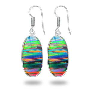 Piedra Preciosa Natural de Alta Calidad, Ópalo Aurora de Color Oscuro, Piedra Preciosa de Ópalo Aurora Natural para la Fabricación de Joyas, Hermosos Pendientes - Product Image 3
