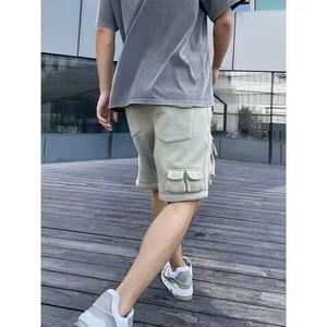 Short de sport d'été pour hommes sur mesure Short en molleton de coton pour hommes Short cargo multi-poches avec fermeture éclair Design Short cargo - Product Image 2
