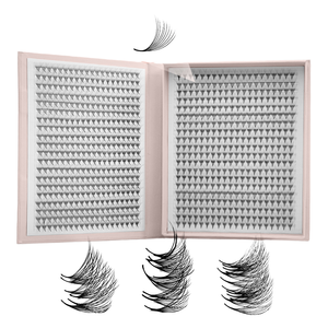 Professionnel fait à la main 2025 320 ventilateurs Premade Volume Extensions de cils en soie Extra étroit 100% matériau synthétique Extra Sharp - Product Image 1