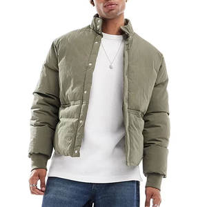 Veste matelassée personnalisée imperméable légère à capuche en toile pour l'extérieur, idéale pour l'hiver – Prix de gros - Product Image 1