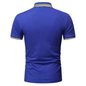 T-shirt polo durable à conception personnalisée pour hommes, décontracté, col en O avec manches courtes, tricoté vierge, teint uni, 20 pièces avec impression de logo - Product Image 3
