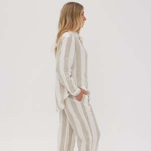 Bán Buôn Tùy Chỉnh 100% Linen Sọc Vải Mềm Mại Thoải Mái Cho Quần Áo Áo Sơ Mi & Dresses Dệt Kỹ Thuật Cũng Cho Ghế Sofa - Product Image 2