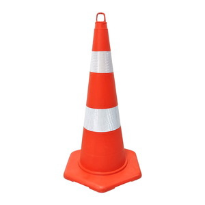 Reflective <b>Roadway</b> <b>Safety</b> Cones (75cm)-Weightless PE Material - Product Image 1