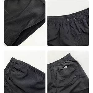 กางเกงขาสั้นออกกำลังกายผู้ชาย ผ้าฝ้าย 100% ลายเรียบ แห้งเร็ว มีเชือกผูกเอว ยางยืด ระบายอากาศ สำหรับการฝึกซ้อม - Product Image 2