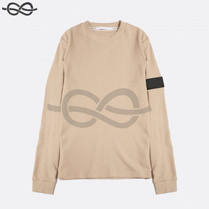 Slim Fit Long Sleeve <b>Waffle</b> T-<b>Shirt</b> Crewneck Sweatshirt Wholesale Custom Design Cotton Sweatshirt - Product Image 1