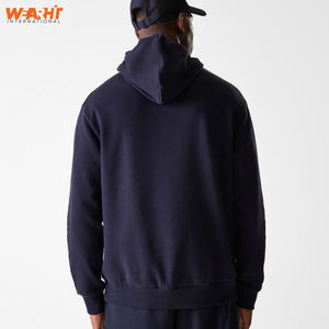 Sweat-shirt unisexe confortable à manches longues en coton mélangé Pull à capuche basique de couleur unie avec poche Top décontracté - Product Image 5