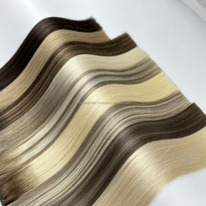 Extensions de vague de corps de cheveux humains Remy européen doublement dessiné russe pour la trame de génie avec des cheveux vierges intacts de cuticule - Product Image 1