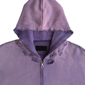 Sudadera con capucha Unisex de gran tamaño recortada con salpicaduras, 100% algodón, doble capa, hombro caído, estampado de soplo desgastado - Product Image 1