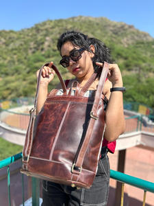 Mochila de cuero de vaca para mujer, mochila duradera de cuero genuino de alta calidad, con estilo occidental, novedad - Product Image 5