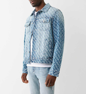 Chaqueta de Invierno de Mezclilla Vintage con Cuello Alto, Logotipo Frontal, Diseño Reversible, Forro de Felpa, Servicio Personalizado OEM/ODM para Hombre - Product Image 3