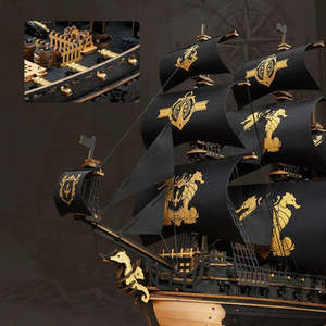 Pirate Warship <b>Model</b> Building Tool <b>Kit</b> a Fun and Imaginative Construction Jeu De Construction - Product Image 5