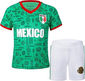 Conjunto de Camiseta de la Selección Nacional de Portugal, Pantalones Cortos Rojos y Verdes, Ropa Deportiva para Niños, Poliéster de Secado Rápido, Duradero, Importado, Thopson International - Product Image 4