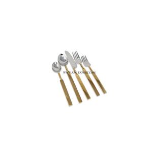 Admirable Design Métallique Argent et Or Poli Plat Couverts Ensemble Cuisine Alimentaire Cuillère et Fourchette Couverts pour Top Vente - Product Image 1