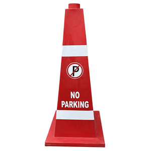 Cono de mensajes de plástico con pegatinas reflectantes, señal de suelo húmedo de tráfico, seguridad en carretera, advertencia, zona de construcción - Product Image 6