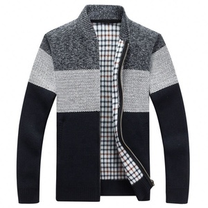 Suéter grueso de Cachemira de otoño e invierno, cárdigan de manga larga de punto, abrigo de abeto, Top cálido de moda juvenil para hombres - Product Image 1