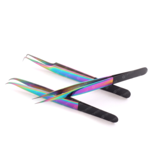 Pince à épiler professionnelle pour extensions de cils en acier inoxydable japonais, pointe fine, personnalisable avec logo - Product Image 5