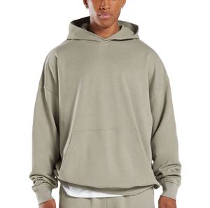 Sudadera con Capucha OEM para Hombre, 100% Algodón, Felpa, 430 g/m², Sólida, Talla Grande, Forrada, con Logotipo Personalizado Bordado, para Invierno, Venta al Por Mayor - Product Image 1