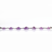 Lot de perles fines en vrac certifiées Gopika par un tiers, en améthyste violette naturelle, taillées en rectangle, à facettes et percées